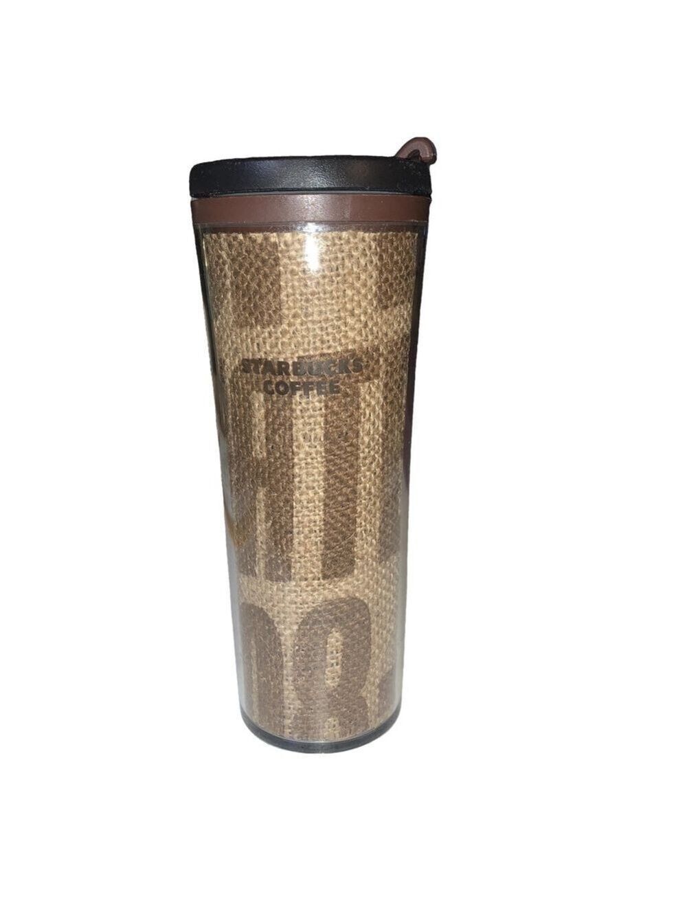 Starbucks Coffee Tumbler 16 fl oz Brown burlap